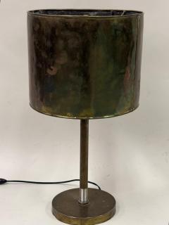 French Mid Century Marine Hand Hammered Brass Copper Table Lamp - 4533034