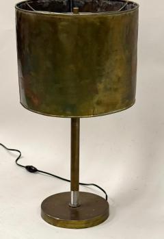 French Mid Century Marine Hand Hammered Brass Copper Table Lamp - 4533038