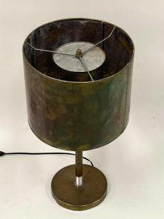 French Mid Century Marine Hand Hammered Brass Copper Table Lamp - 4533039