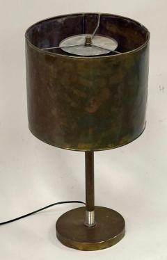 French Mid Century Marine Hand Hammered Brass Copper Table Lamp - 4533041