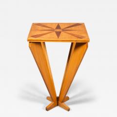 French Mid Century Marquetry Top Side Table - 3778522