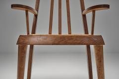 French Mid Century Modern Armchairs with Rush Seats France 1960s - 4638255