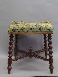 French Mid Century Modern Barley Twist Bench in the Style of Louis XIII 1940 - 1829998