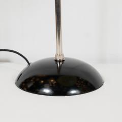 French Mid Century Modern Chrome and Lemon Cream and Black Enamel Table Lamp - 1483812
