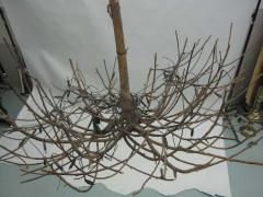 French Mid Century Modern Craftsman Twig Chandelier - 1830656
