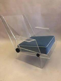 French Mid Century Modern Lucite Lounge Chair Paris 1970 - 4102970