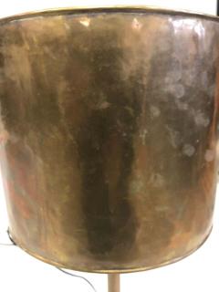French Mid Century Modern Marine Brass Table Lamp with Brass Shade - 1770185