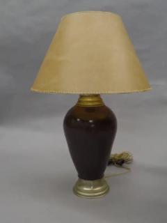 French Mid Century Modern Mauve Enameled Steel Table Lamps - 4105486