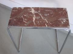 French Mid Century Modern Steel and Marble Vanity or Nightstand 1930 - 1830095