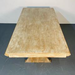 French Mid Century Modern Style Dining Kitchen Table Farmhouse Trestle Base - 3449299