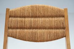 French Mid Century Modern Wood and Cane Chair France ca 1950s - 2405687