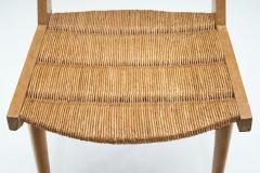 French Mid Century Modern Wood and Cane Chair France ca 1950s - 2405688
