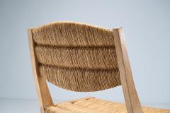 French Mid Century Modern Wood and Cane Chair France ca 1950s - 2405690