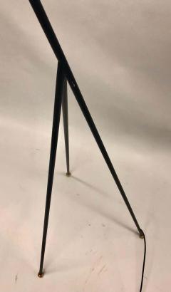 French Mid Century Modern Wrought Iron Floor Lamp Attributed Disderot - 1629797