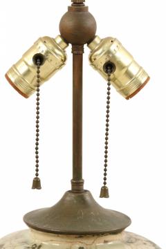 French Mid Century Table Lamp with 18th Century Persian Black and Beige Vase - 4170959