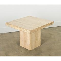 French Mid Century Travertine Low Table - 4349257