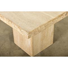 French Mid Century Travertine Low Table - 4349259