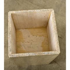 French Mid Century Travertine Low Table - 4349262