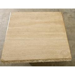 French Mid Century Travertine Low Table - 4349268