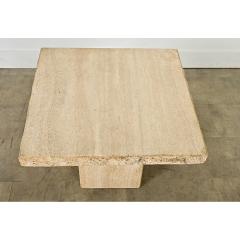 French Mid Century Travertine Low Table - 4349269