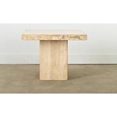 French Mid Century Travertine Low Table - 4349270