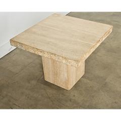 French Mid Century Travertine Low Table - 4349271