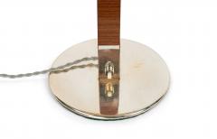 French Mid Century Walnut Column Table Lamp - 1377475