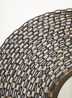 French Mid Century Welded Chain Link Mirror - 4381304