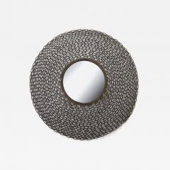 French Mid Century Welded Chain Link Mirror - 4383739