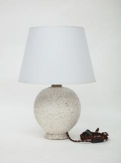 French Mid Century White Ceramic Lamp w Parchment Shade France 1950 - 2115122