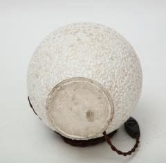 French Mid Century White Ceramic Lamp w Parchment Shade France 1950 - 2115126