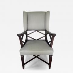 French Mid Century modern wing back chair - 4267138