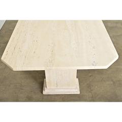 French Mid century Travertine Dining Table - 4415658