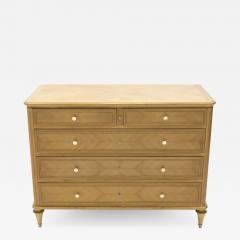 French Mid century birch cherry wood and brass commode 1960s - 1565937