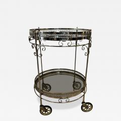 French Midcentury Brass and Glass Bar Cart - 3012384