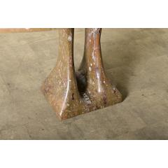 French Midcentury Carved Stone Dining Table - 4358967