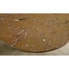 French Midcentury Carved Stone Dining Table - 4359007