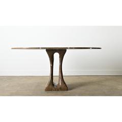 French Midcentury Carved Stone Dining Table - 4359010