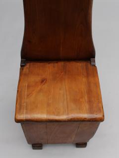 French Midcentury Cherry Chair with Compartment Under Seat - 466444