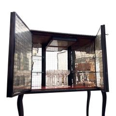 French Midcentury Cocktail Cabinet With Glass Interior - 3394987