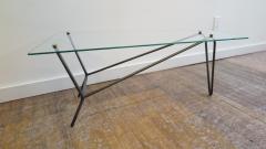 French Midcentury Glass Cocktail Table in the Style of Mathieu Mategot - 1170554