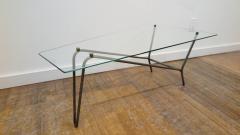 French Midcentury Glass Cocktail Table in the Style of Mathieu Mategot - 1170556