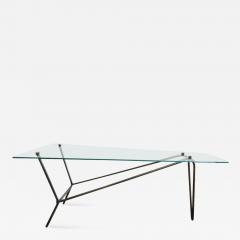 French Midcentury Glass Cocktail Table in the Style of Mathieu Mategot - 1171203