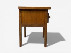 French Modern Brutalist Nightstands Oak France 1960s - 4499459