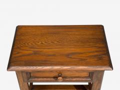 French Modern Brutalist Nightstands Oak France 1960s - 4729812