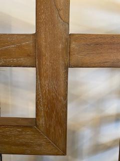 French Modern Cerused Oak 4 Panel Folding Screen Divider - 4644594