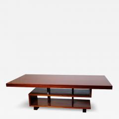 French Modern Mahogany Greek Key Coffee Table Andre Sornay - 4204769