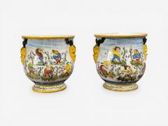 French Modern Majolica Jardinieres Ceramic France 1870s - 4543654