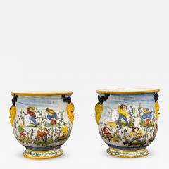 French Modern Majolica Jardinieres Ceramic France 1870s - 4544026