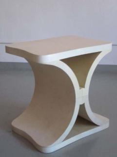 French Modern Neoclassical Parchment End or Side Table Jean Michel Frank - 1860930
